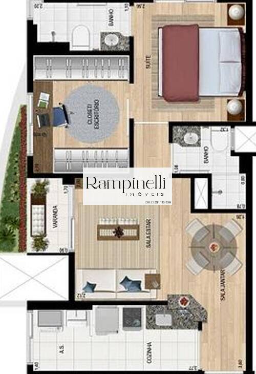 Apartamento, 3 quartos, 60 m² - Foto 34